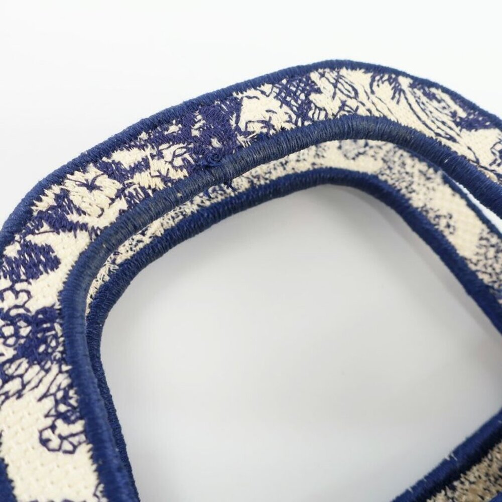 Dior Book Tote Mini Toile de Jouy Navy White Canvas Handbag - Picture 9 of 10